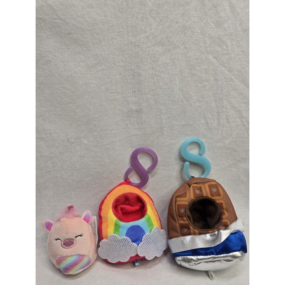 Squishmallow Style And Play Clip Rita Unicorn Rainbow Clip Plush Chocolate Clip